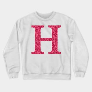 The Letter H Pink Design Crewneck Sweatshirt